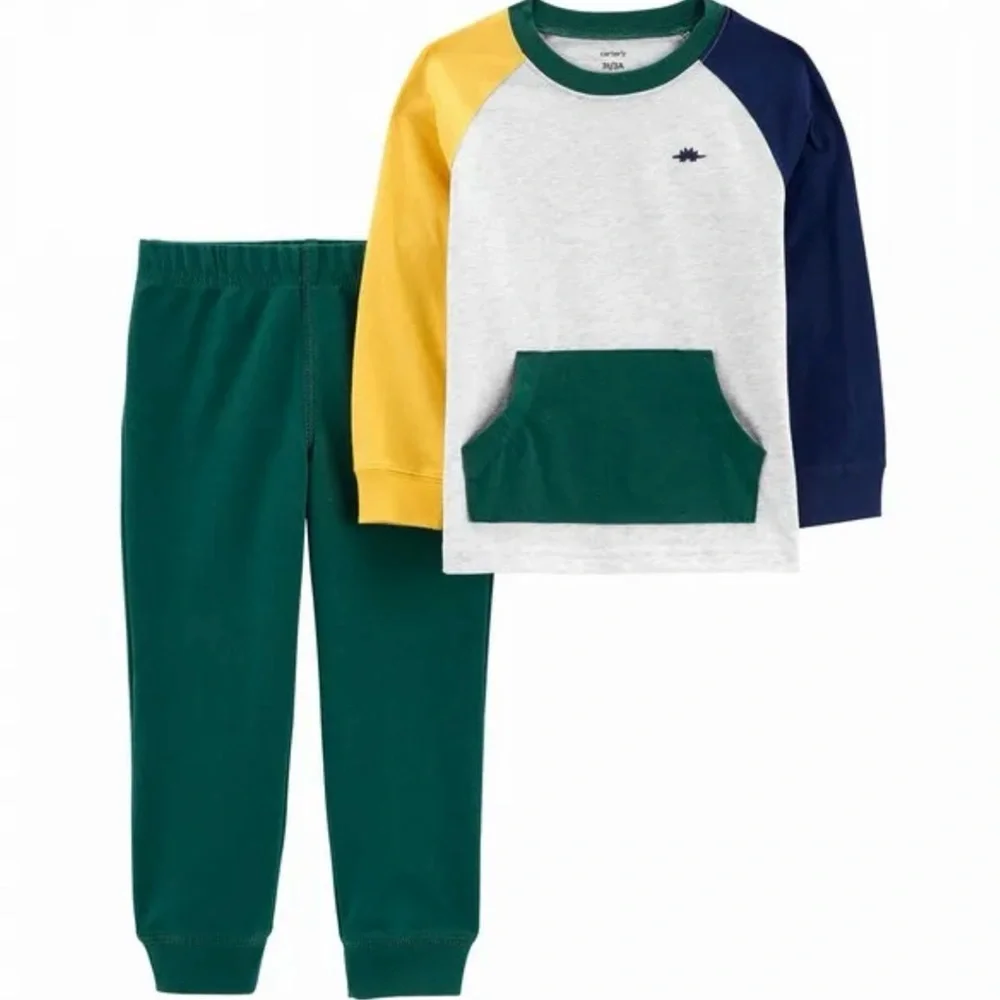 Carter’s 2-Piece Colorblock Long Sleeve Shirt & Jogger Set 18M Toddler